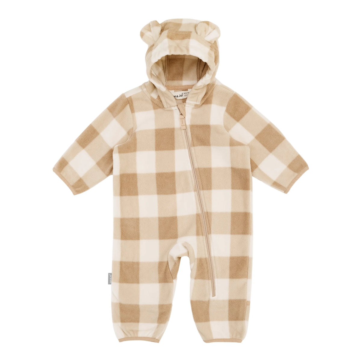Fleece Bunting Suit - Brown Plaid