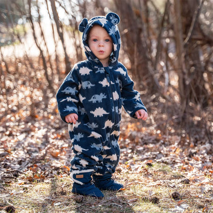 Fleece Bunting Suit - Dino Parade