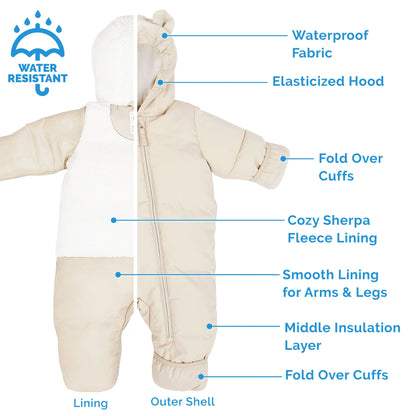 Baby Snowsuit - Pink Forest