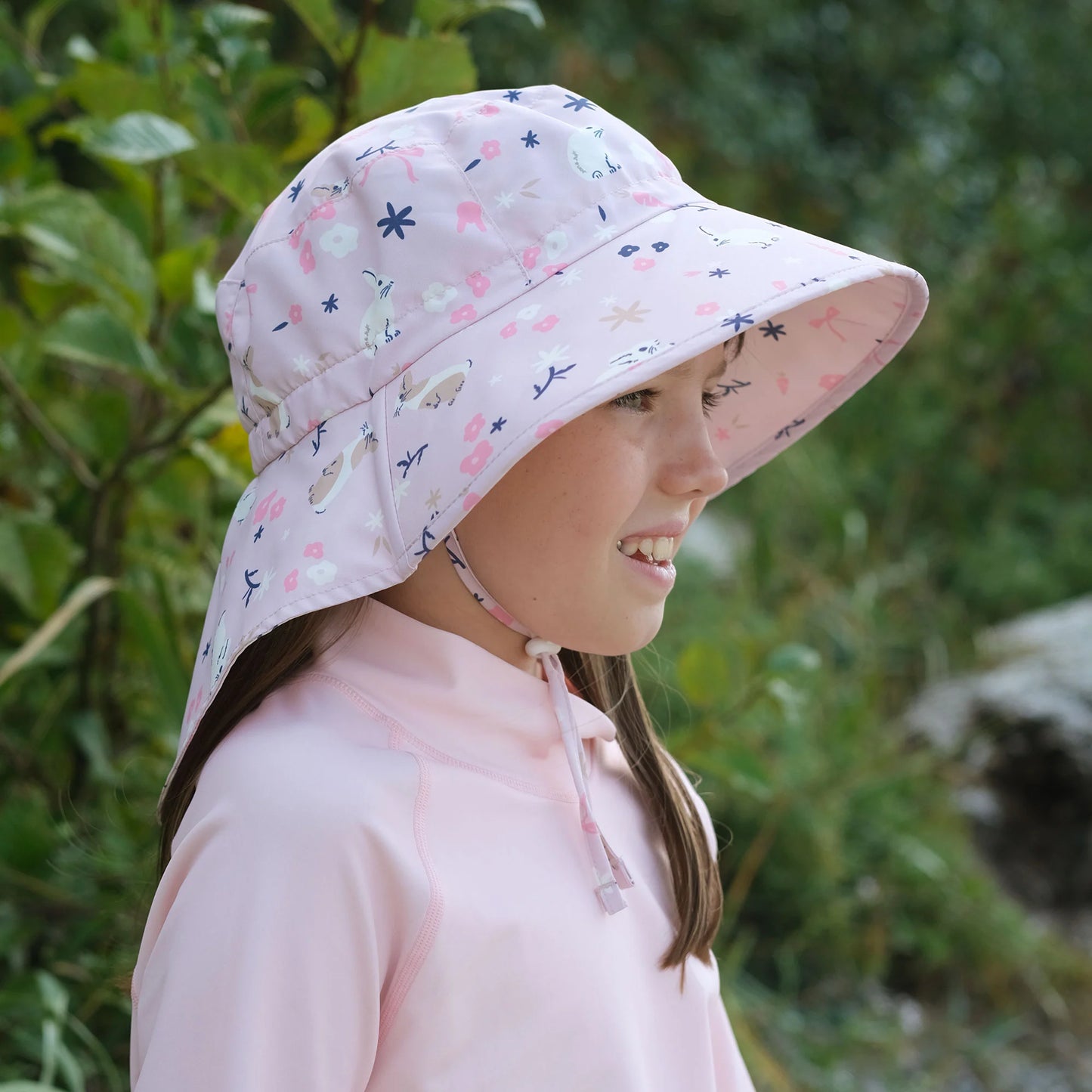 Aqua-Dry Adventure Hat - Bunny Flowers
