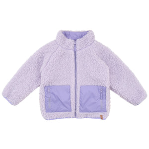 Reversible Sherpa Fleece Jacket - Lavender