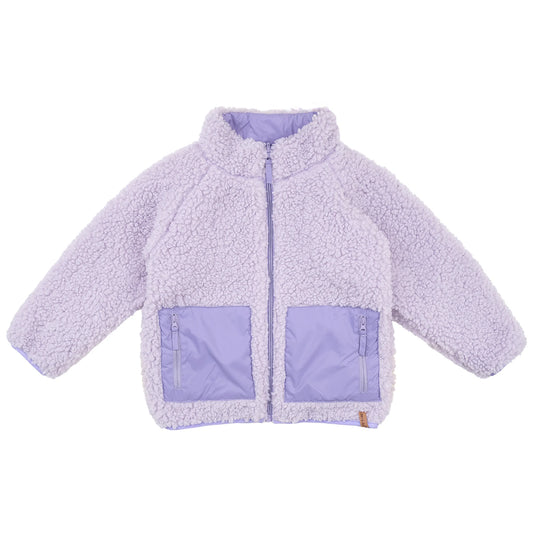 Reversible Sherpa Fleece Jacket - Lavender