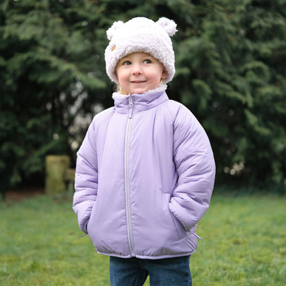 Reversible Sherpa Fleece Jacket - Lavender