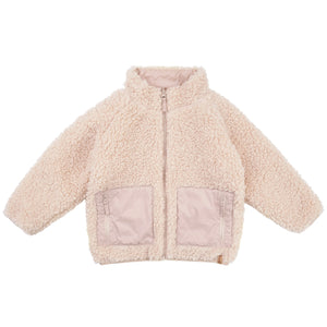 Reversible Sherpa Fleece Jacket - Oatmeal
