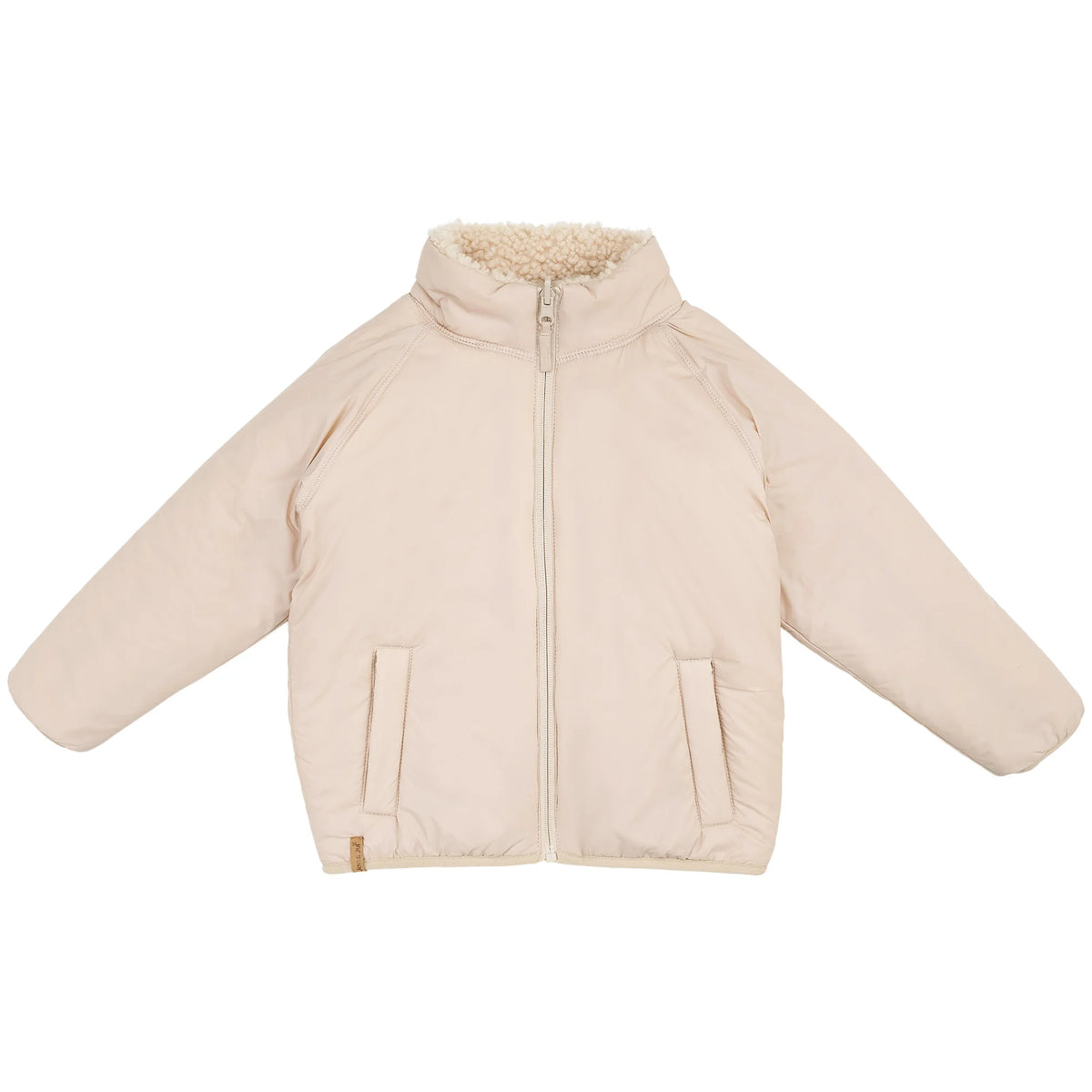 Reversible Sherpa Fleece Jacket - Oatmeal