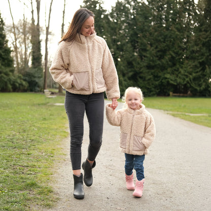 Reversible Sherpa Fleece Jacket - Oatmeal
