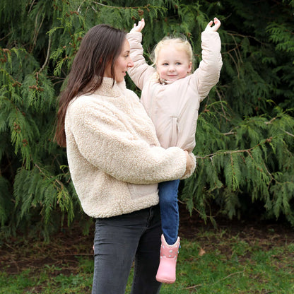 Reversible Sherpa Fleece Jacket - Oatmeal