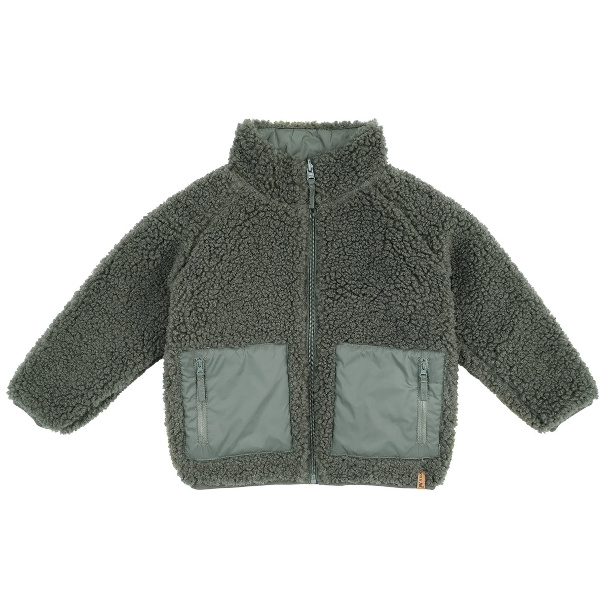 Reversible Sherpa Fleece Jacket - Dark Sage Green