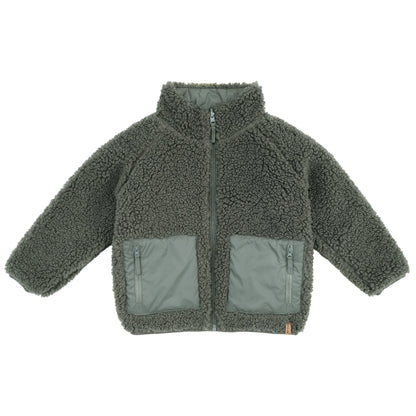 Reversible Sherpa Fleece Jacket - Dark Sage Green