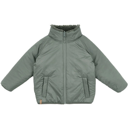Reversible Sherpa Fleece Jacket - Dark Sage Green