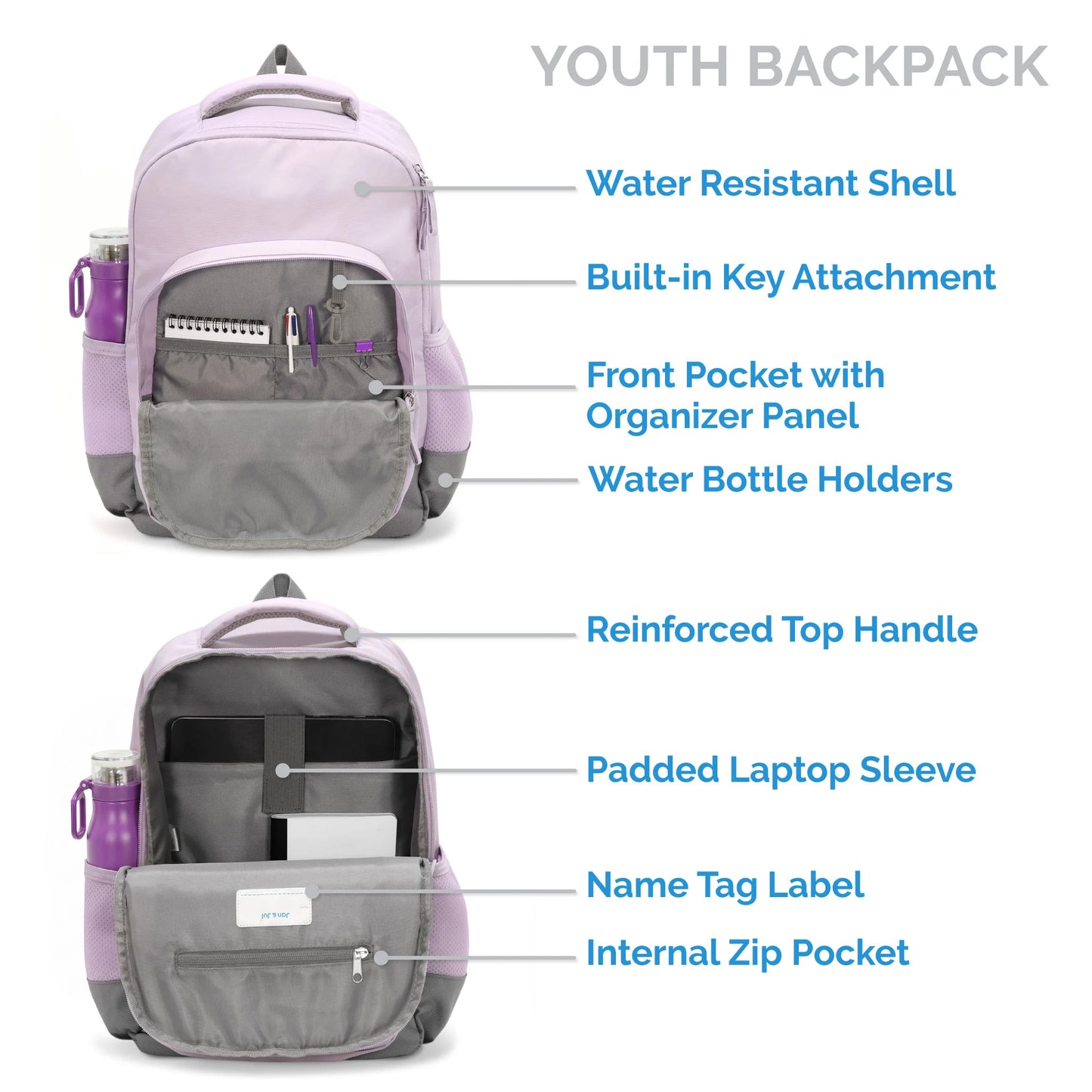 Youth Backpack  - Lilac