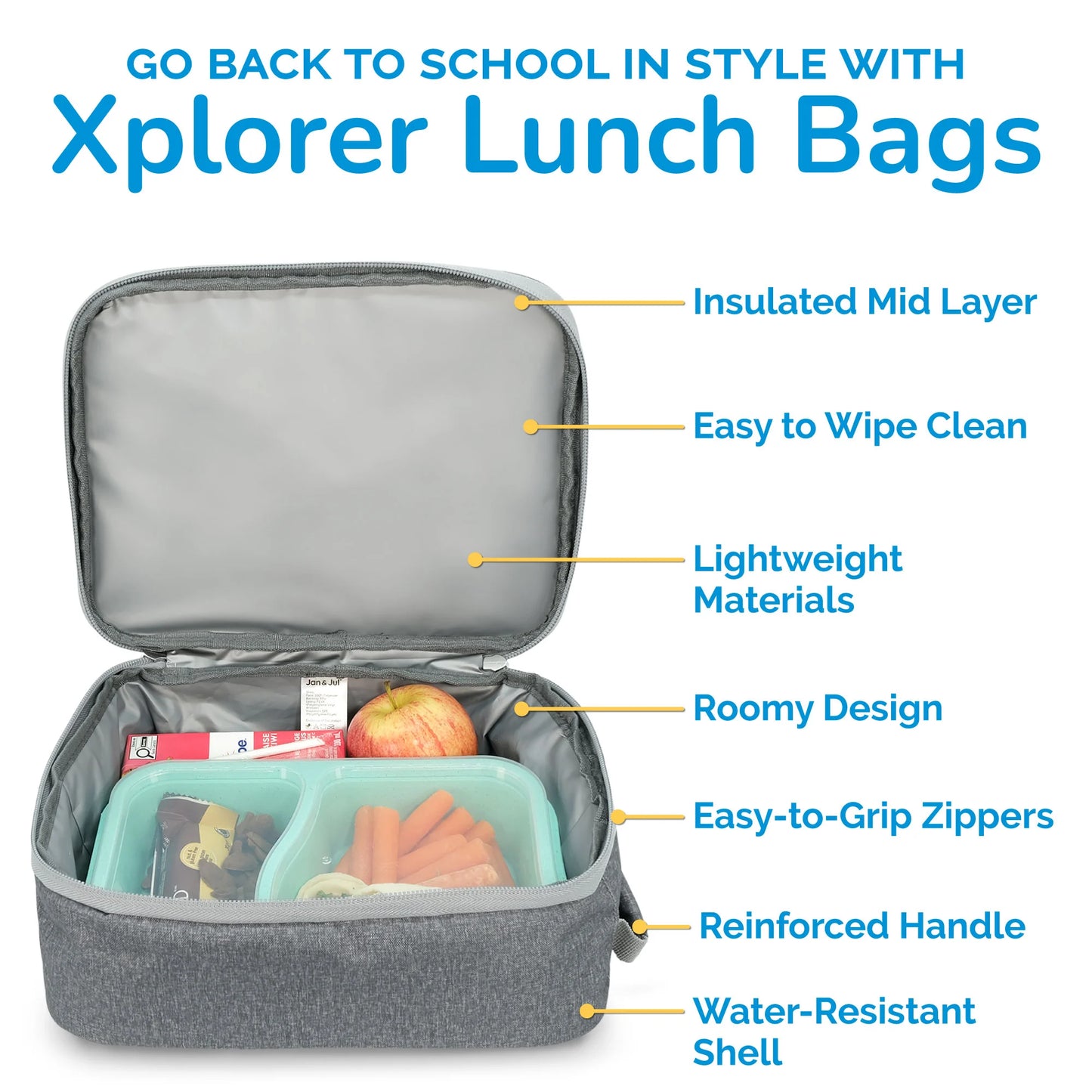 Kids Lunch Bag - Heather Grey