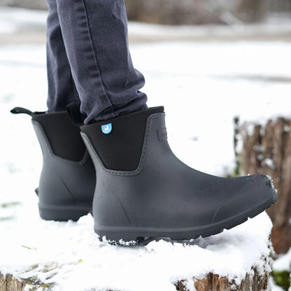 Cozy-Dry Harbour Ankle Rain Boots - Black