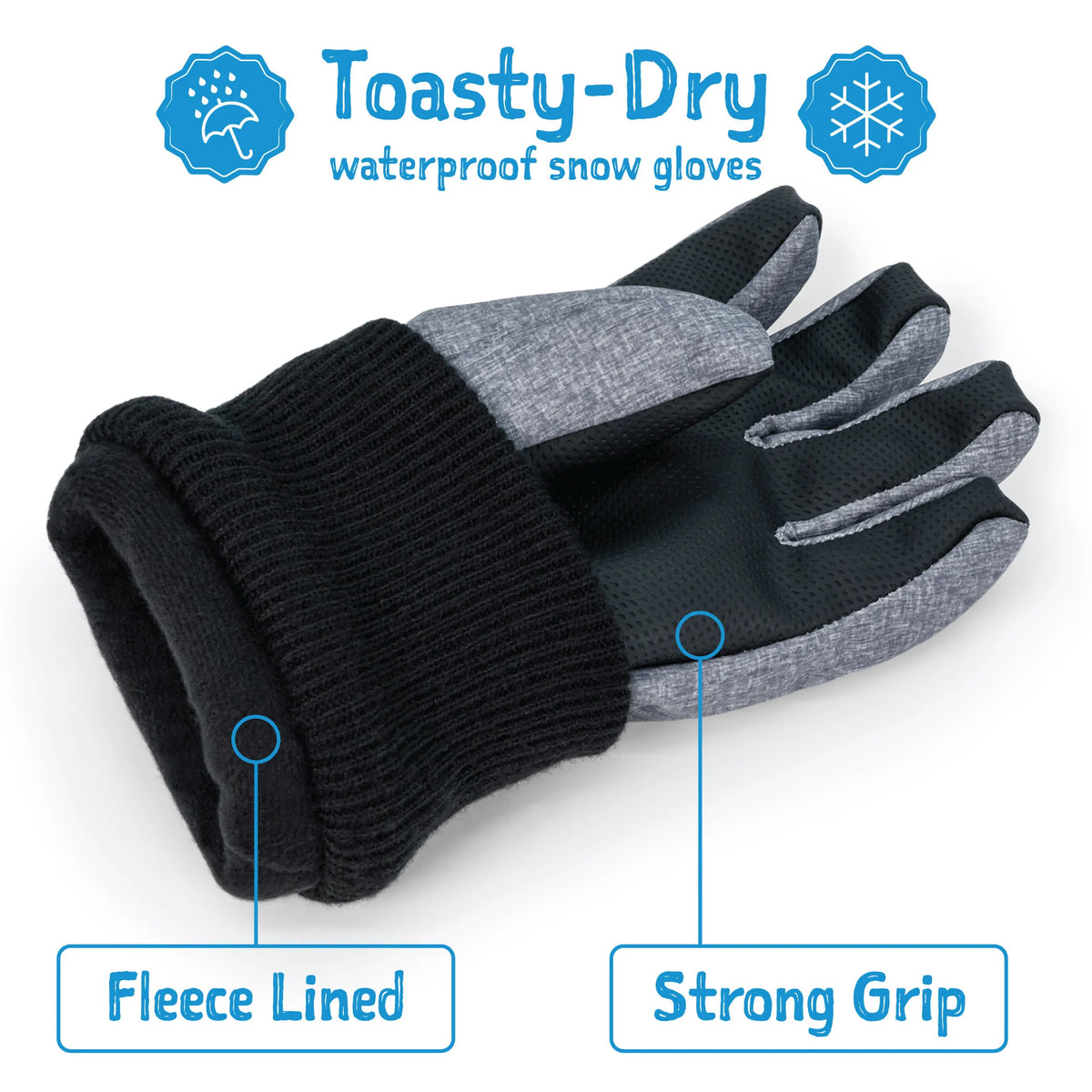 Toasty-Dry Waterproof Snow Gloves - Dark Navy