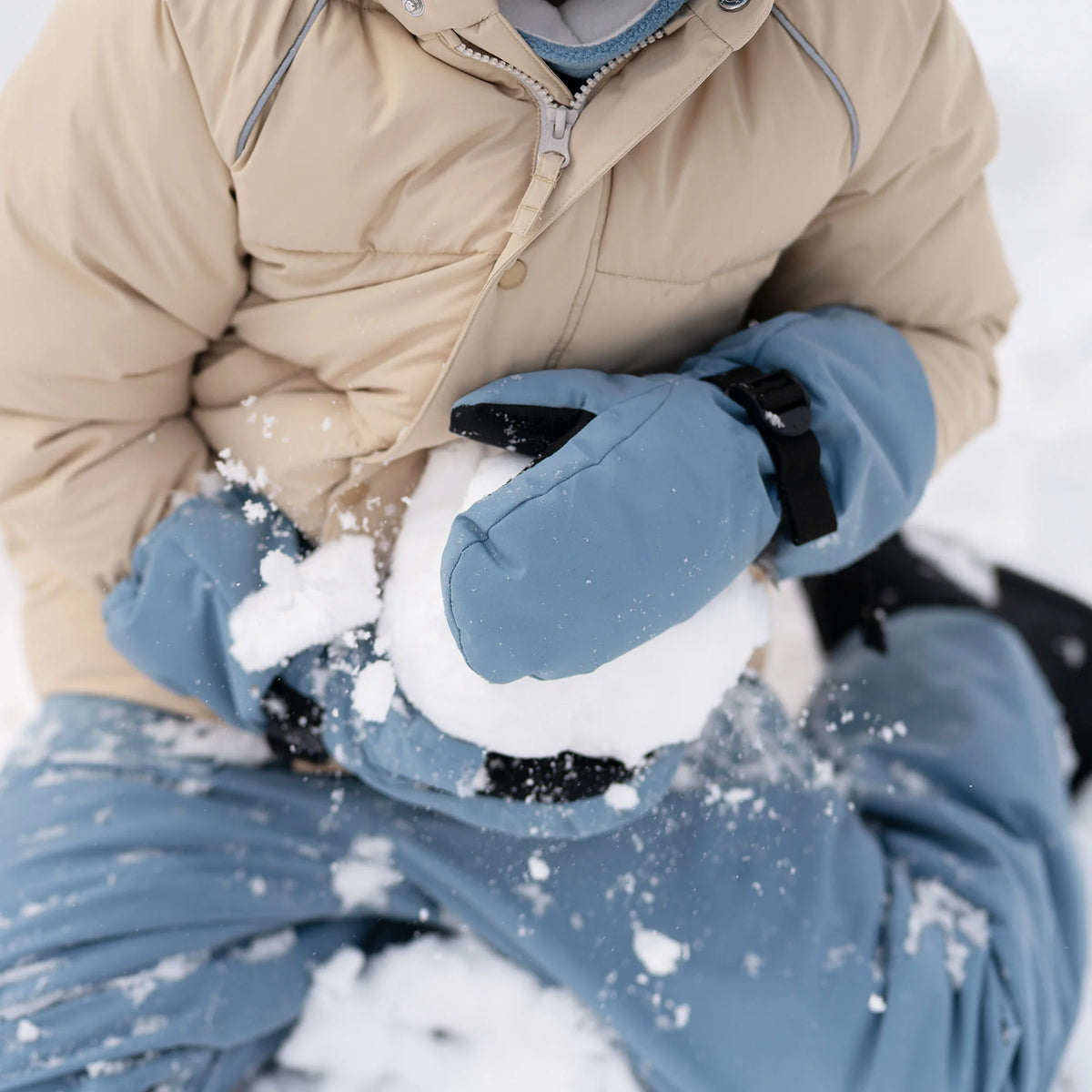 Toasty-Dry Waterproof Snow Mittens - Dusty Blue