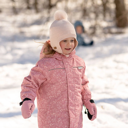 Pom Pom Knit Hat - Light Pink