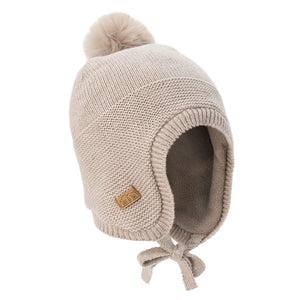 Pom Pom Knit Hat - Wheat Field