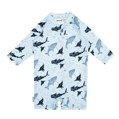 One-Piece UV Jumpsuit - Whale Play